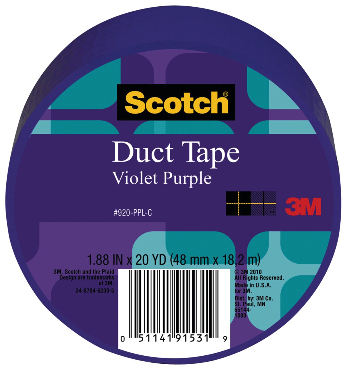 3M Scotch Duct Tape for Artists, Purple, 1.88" x 20 yds.